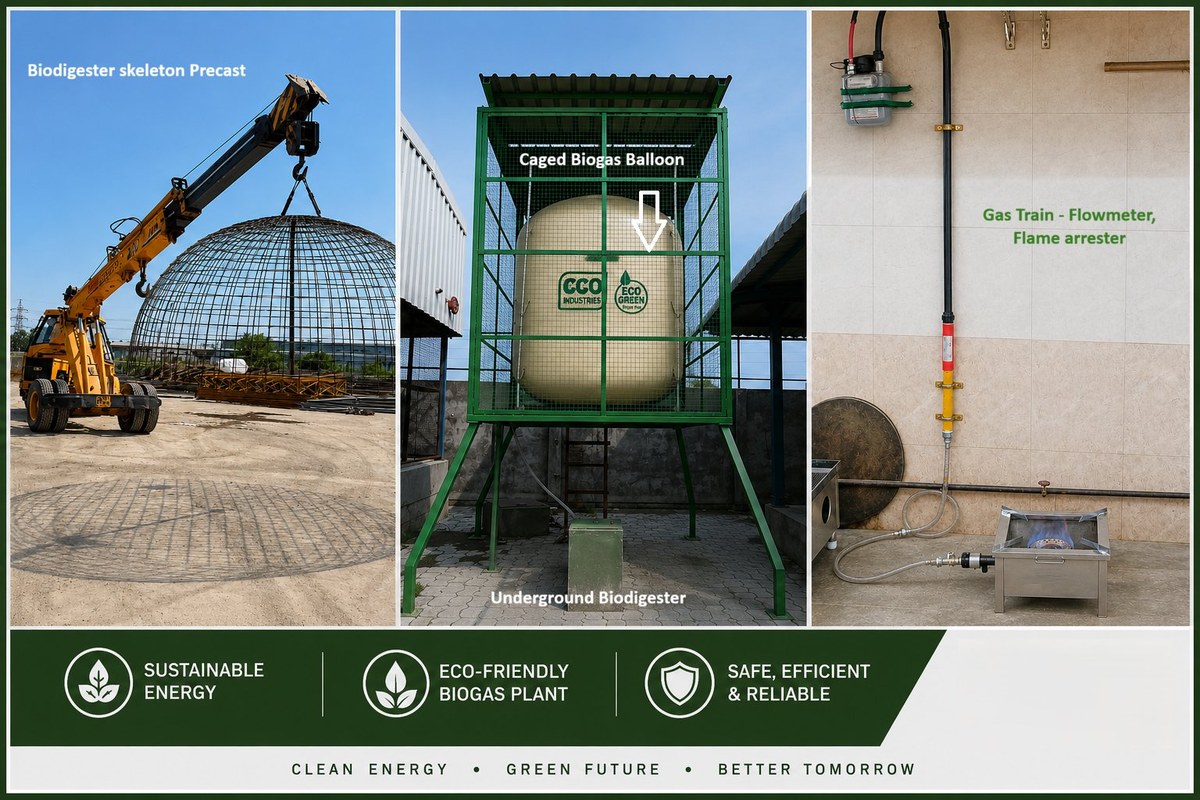 80 m³ institutional biogas plant